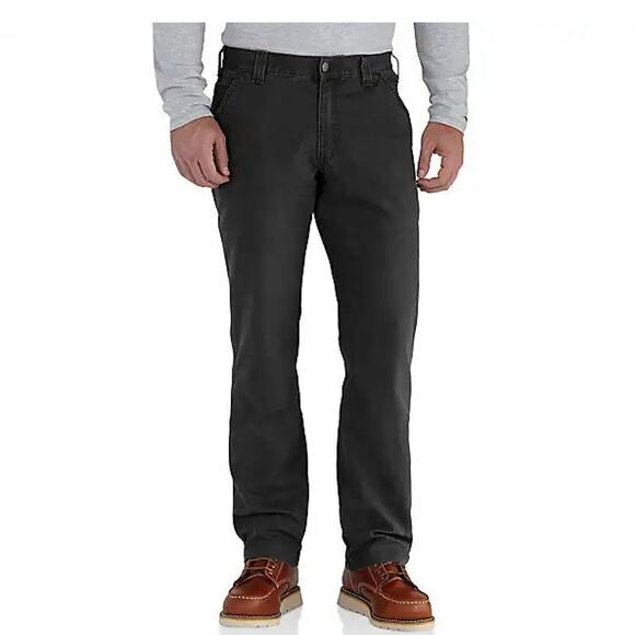Carhartt 5 Pocket Relaxed Fit Rugged Flex Canvas Pants‎ in Black Size 38 - Picture 1 of 10